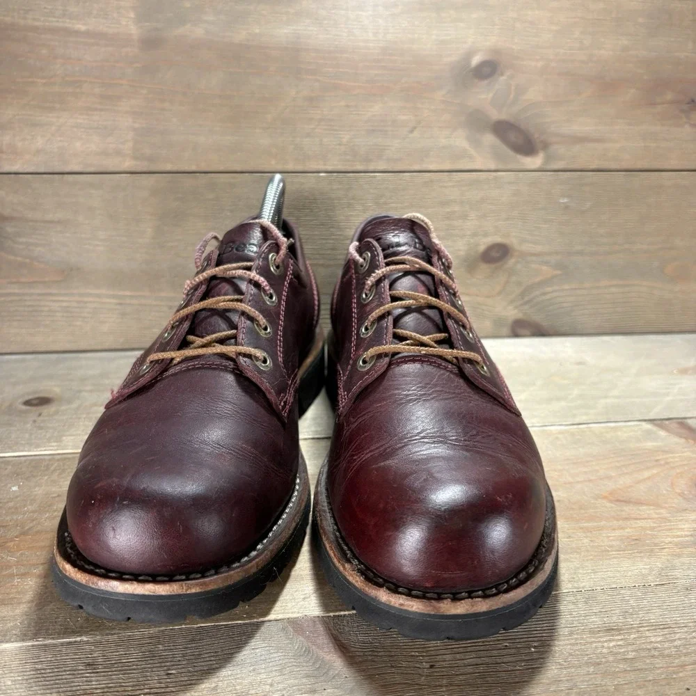 ll bean katahdin iron works mens size 8 shoes red leather work oxfords